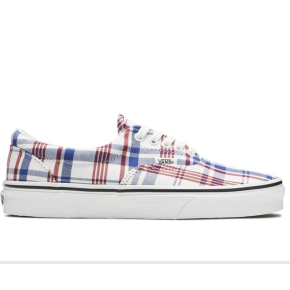 Vans Shoes - Vans Era True Plaid Red, White, Blue Sneakers Size 5